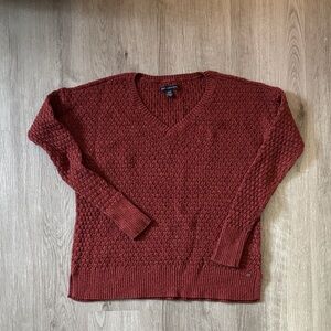 American Eagle Outfitters Red V-Neck Sweater